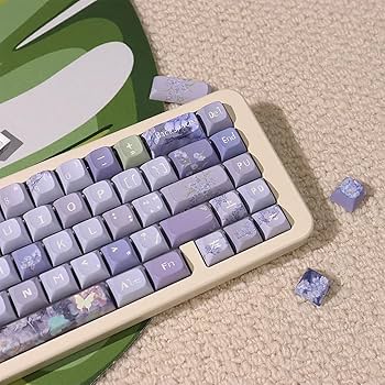 Amazon.com: 156 Keys PBT Dye Sub Custom Purple Keycaps URE